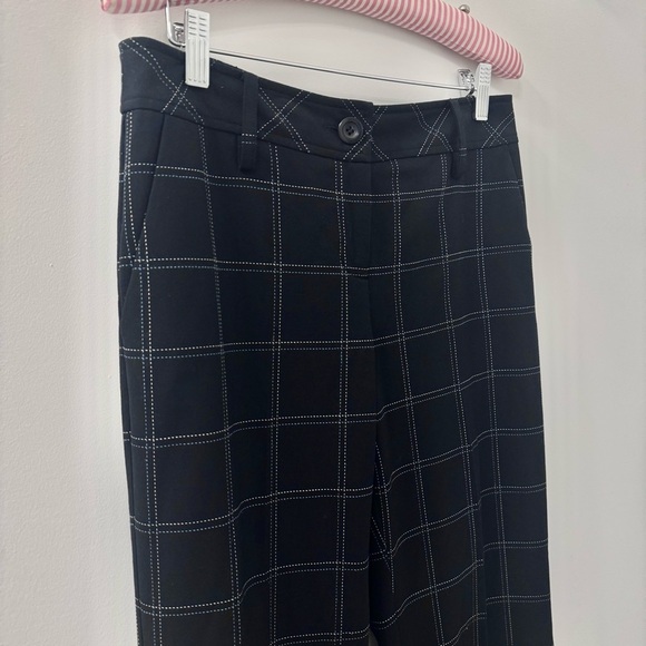 LOFT window pane black straight leg Trousers - Picture 4 of 9